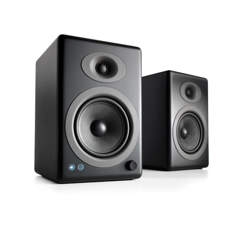 Audioengine A5+ Wireless Bluetooth Powered Bookshelf Speakers, Satin Black (Pair)