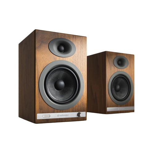 Audioengine HD5 Wireless Bluetooth Desktop Bookshel Speakers, Walnut (Pair)