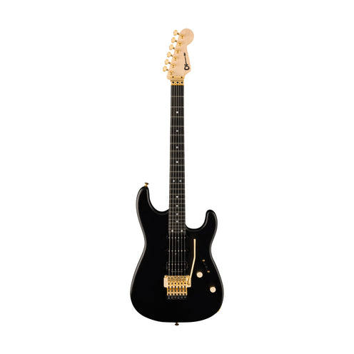 Charvel MJ San Dimas Style 1 HSS FR E Electric Guitar, Ebony FB, Satin Black