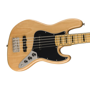 Squier Classic Vibe 70s Jazz 5-String Bass Guitar, Maple FB, Natural