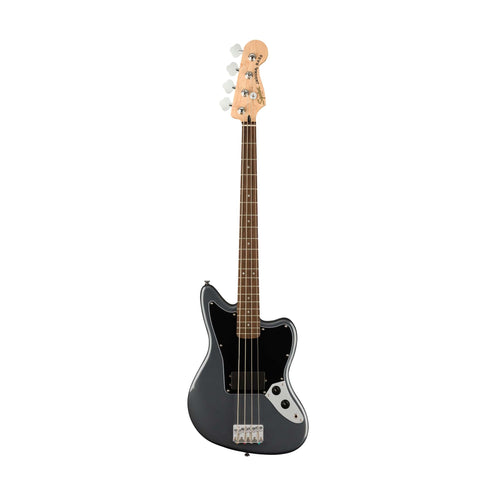 Squier Affinity Series Jag Bass Guitar, Laurel FB, Charcoal Frost Metallic