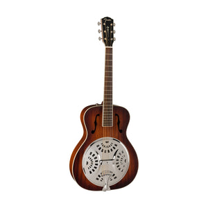 Fender PR-180E Resonator Guitar, Walnut FB, Aged Cognac Burst