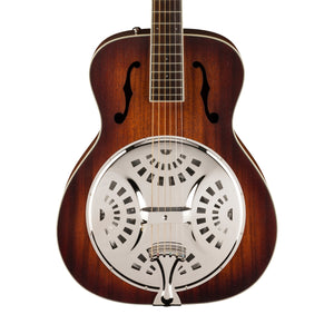 Fender PR-180E Resonator Guitar, Walnut FB, Aged Cognac Burst
