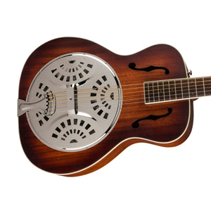 Fender PR-180E Resonator Guitar, Walnut FB, Aged Cognac Burst