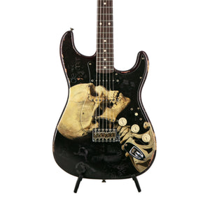 Fender Custom Shop Prestige Paul Waller Masterbuilt Skull Stratocaster, Dark Ruby Red Skull