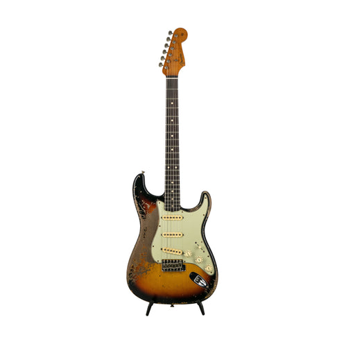 Fender Custom Shop Andy Hicks MB 60s HH Strat Heavy Relic, Dark Aged Aztec Gold/3-Color Sunburst