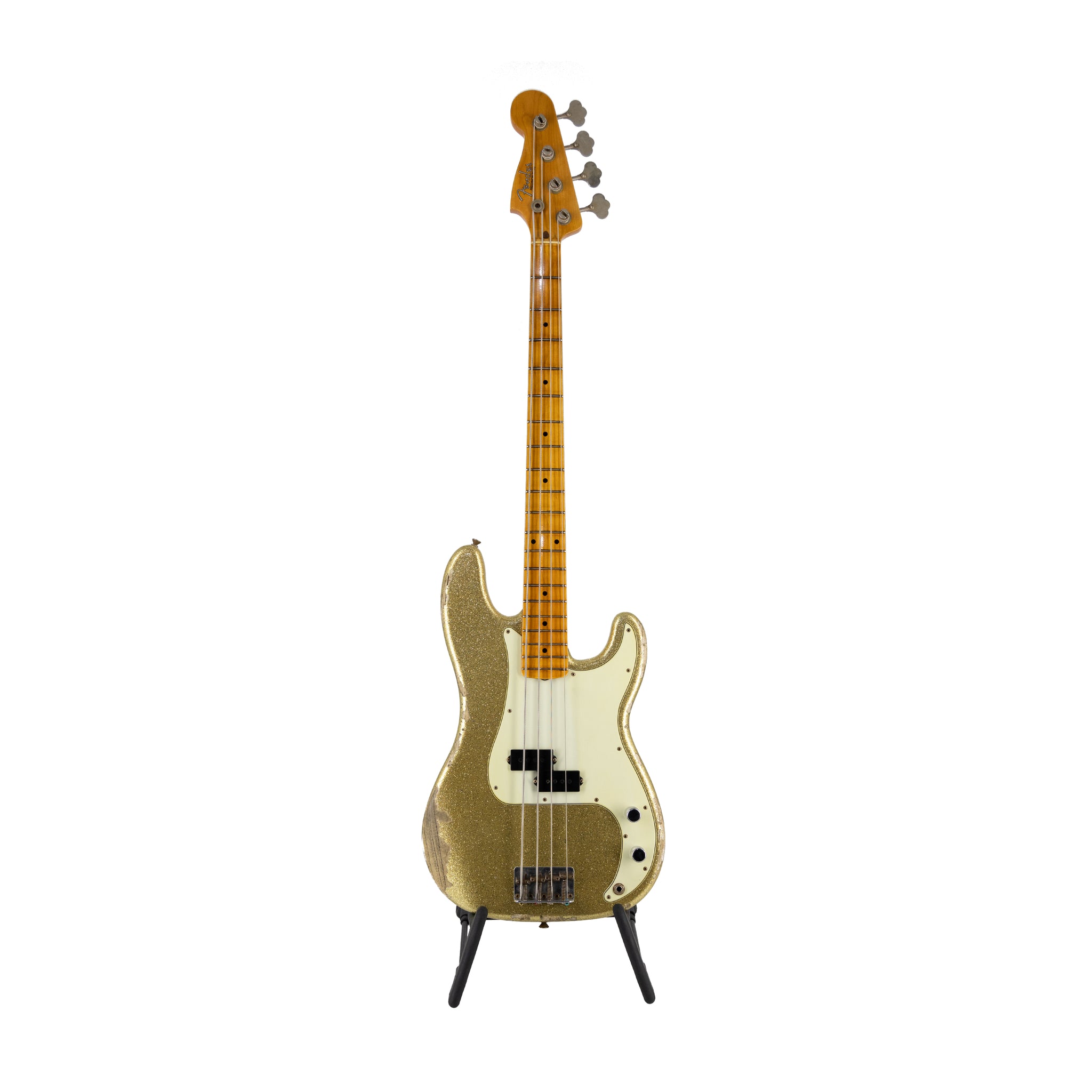 Fender Custom Shop J Signature Precision Bass Heavy Relic Guitar, Maple FB, Champagne Gold