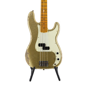Fender Custom Shop J Signature Precision Bass Heavy Relic Guitar, Maple FB, Champagne Gold