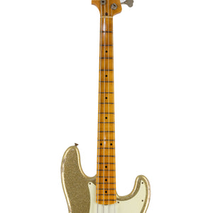 Fender Custom Shop J Signature Precision Bass Heavy Relic Guitar, Maple FB, Champagne Gold