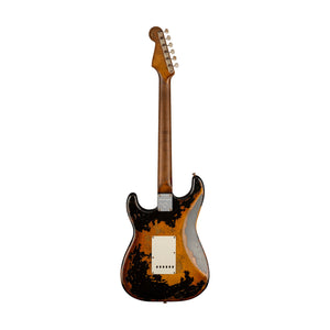 Fender Custom Shop Ltd Ed Roasted 1961 Super Heavy Relic Strat, Aged Black over 3-Color Sunburst