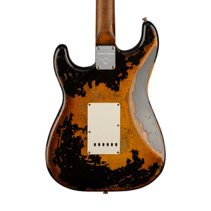 Fender Custom Shop Ltd Ed Roasted 1961 Super Heavy Relic Strat, Aged Black over 3-Color Sunburst