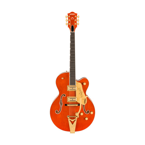 Gretsch Nashville Hollowbody Electric Guitar, Ebony FB, Orange Stain
