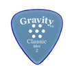 Gravity Classic Mini 2.0mm Guitar Pick w/Multi-hole Grip, Polished Blue