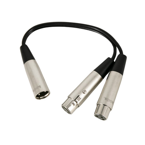 koda essential Y Cable XLR Male to Dual Female XLR