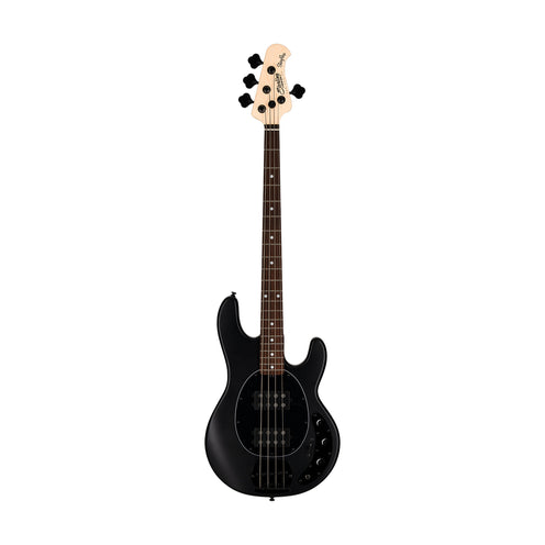 Sterling S.U.B Series Ray4 HH 4-String Electric Bass Guitar, Stealth Black