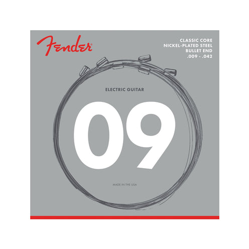 Fender 3255L Classic Core Nickel Plated Steel Bullet-End Electric Guitar Strings, 9-42