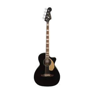 Fender Kingman Acoustic Bass Guitar w/Bag, Jetty Black