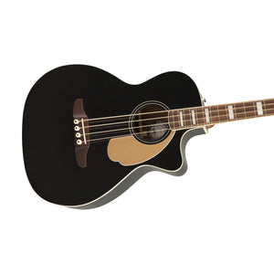 Fender Kingman Acoustic Bass Guitar w/Bag, Jetty Black