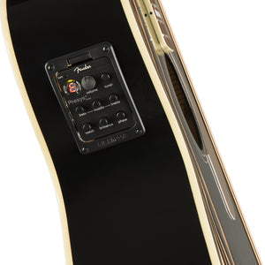 Fender Kingman Acoustic Bass Guitar w/Bag, Jetty Black