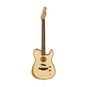 Fender American Acoustasonic Telecaster Guitar w/Bag, Ebony FB, Natural