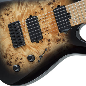 Jackson Pro Series Misha Mansoor Juggernaut HT7P Electric Guitar, Caramelized Maple FB, Black Burst