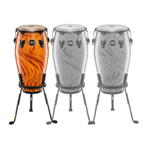 MEINL Percussion MCC11AF 11inch Marathon Designer Series Quinto w/Steely II Conga Stand, Amber Flame
