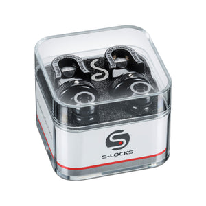 Allparts AP-0681-003 Schaller S-Lock Black Strap Locks, Box of 2