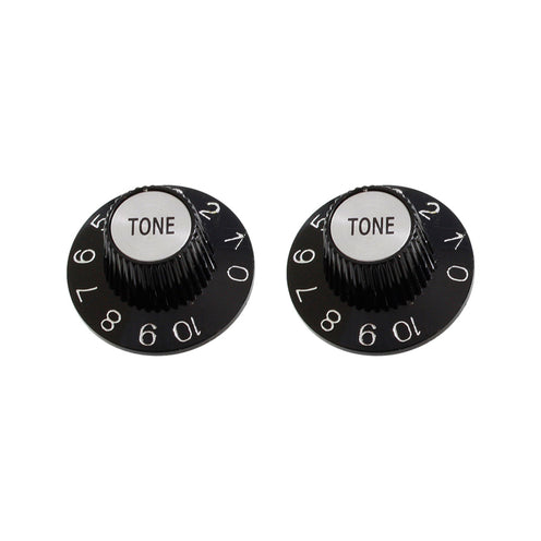 Allparts PK-3242 Witch Hat Tone Knobs, Black, Set of 2