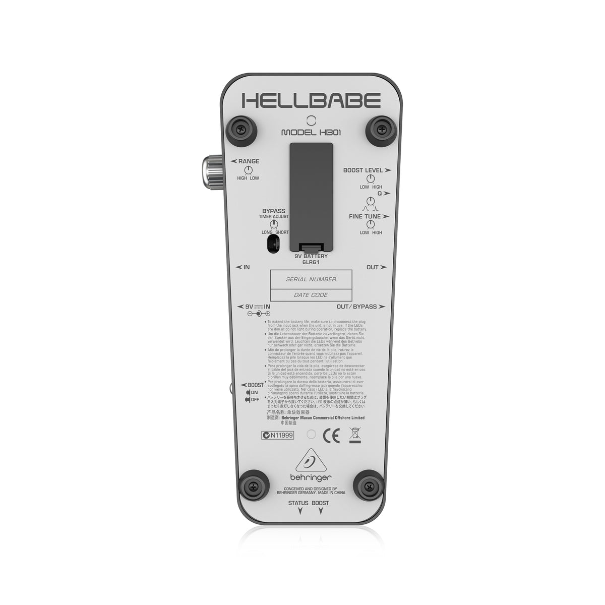 behringer wah pedal Behringer HB01 Hellbabe Optical Wah Guitar Pedal – Swee Lee Philippines