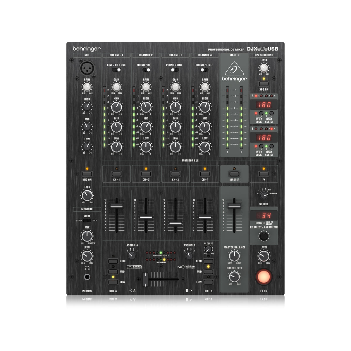 Behringer Pro Mixer DJX900USB 4-channel DJ Mixer – Swee Lee