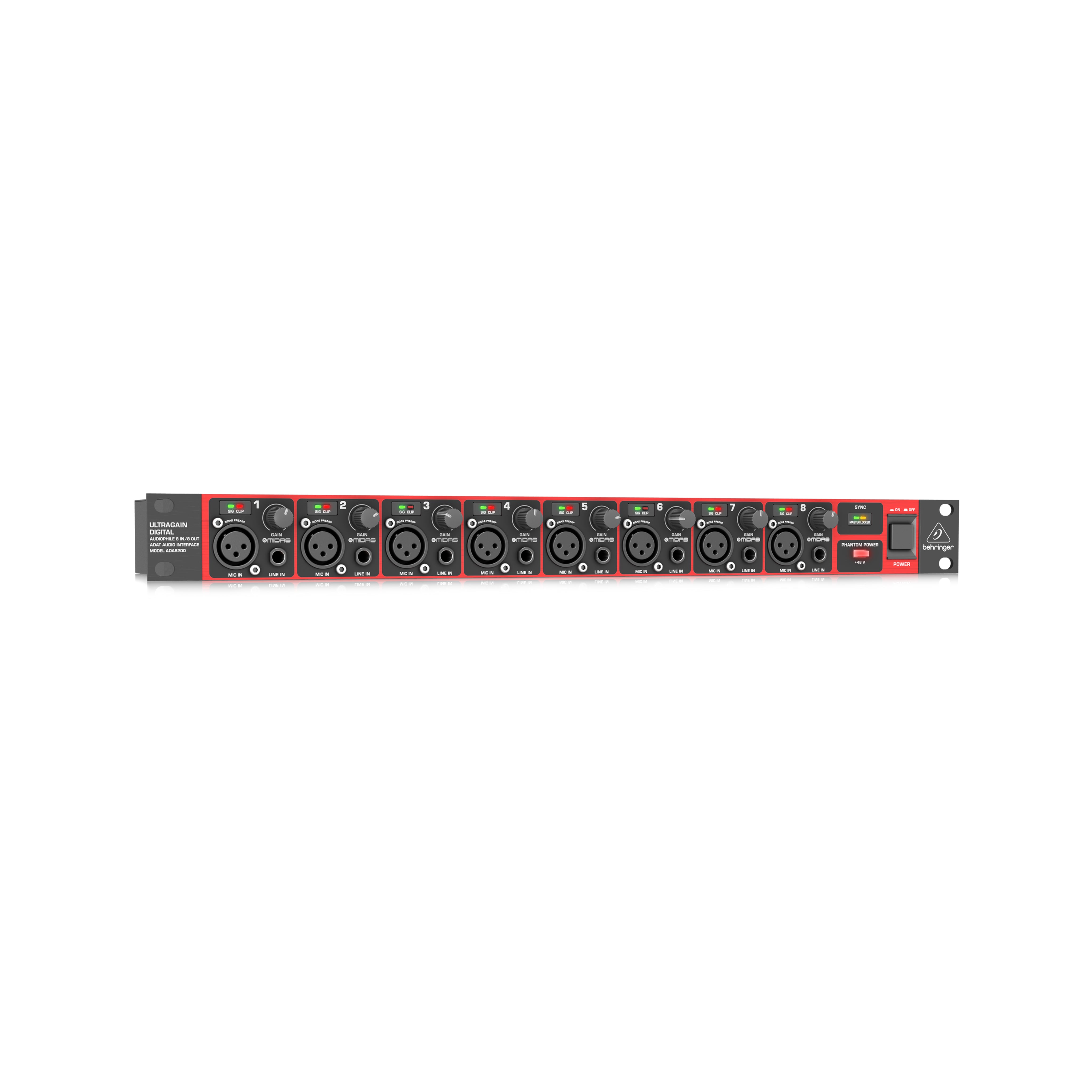 Behringer ADA8200 8-channel Microphone Preamp w/ ADAT Optical Out