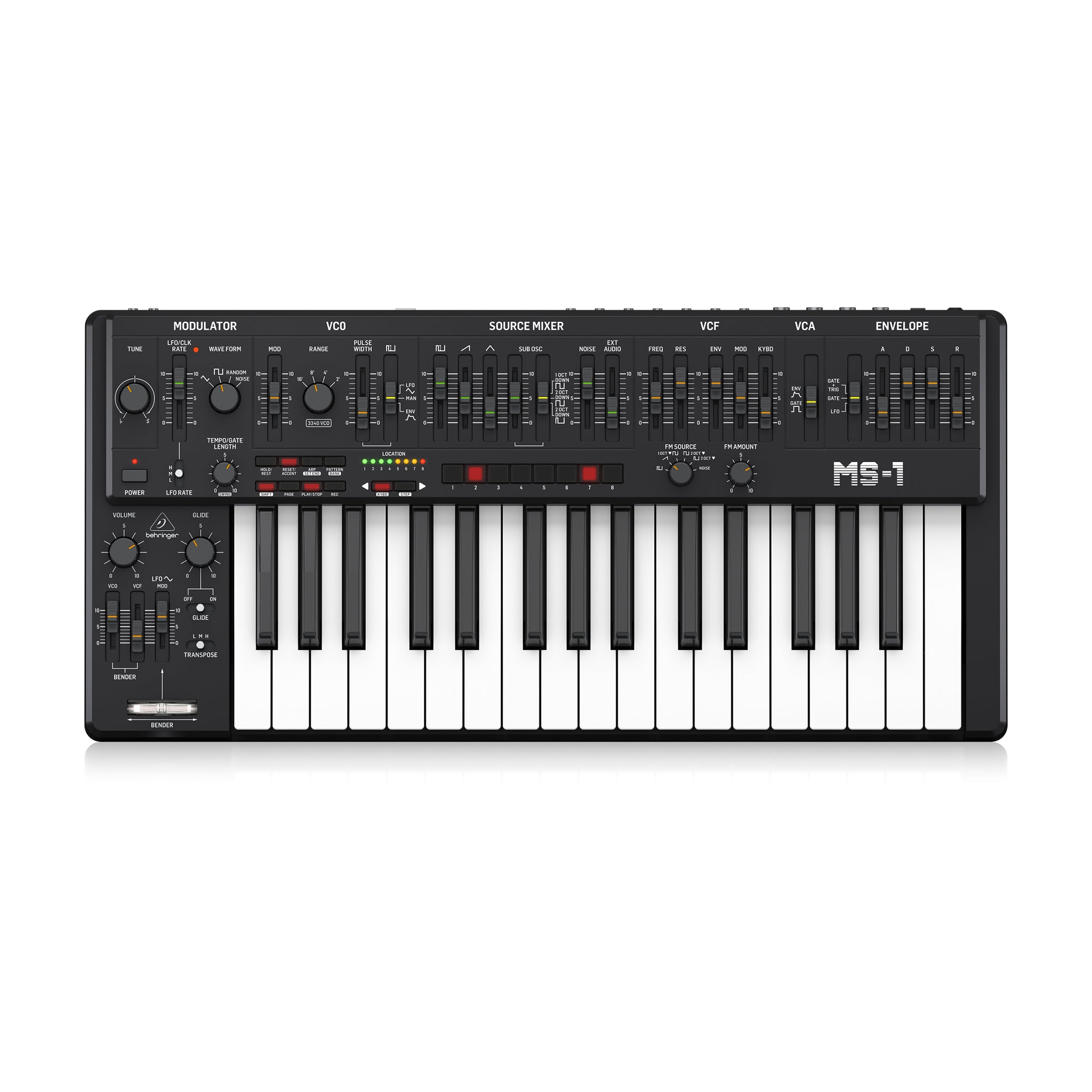 Behringer MS-1-BK Analog Synthesizer with Handgrip, Black