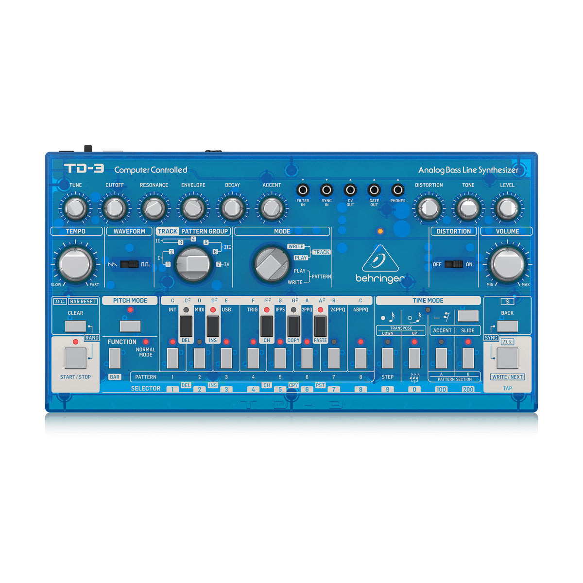 Behringer TD-3-BB Analog Bass Line Synthesizer, Baby Blue – Swee