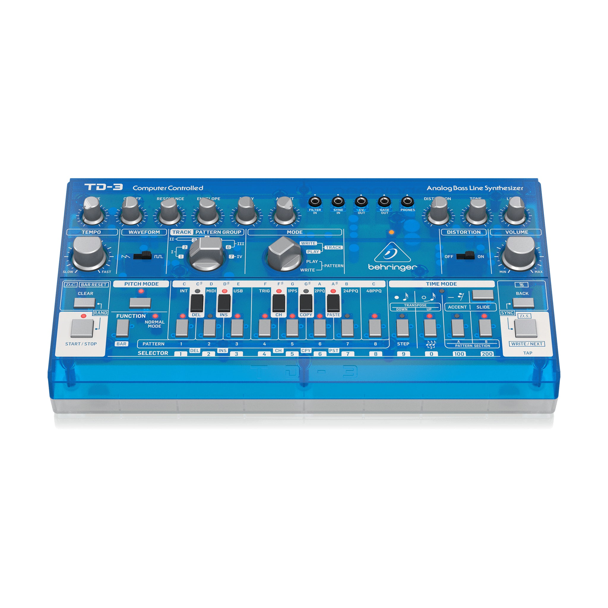 Behringer TD-3-BB Analog Bass Line Synthesizer, Baby Blue – Swee