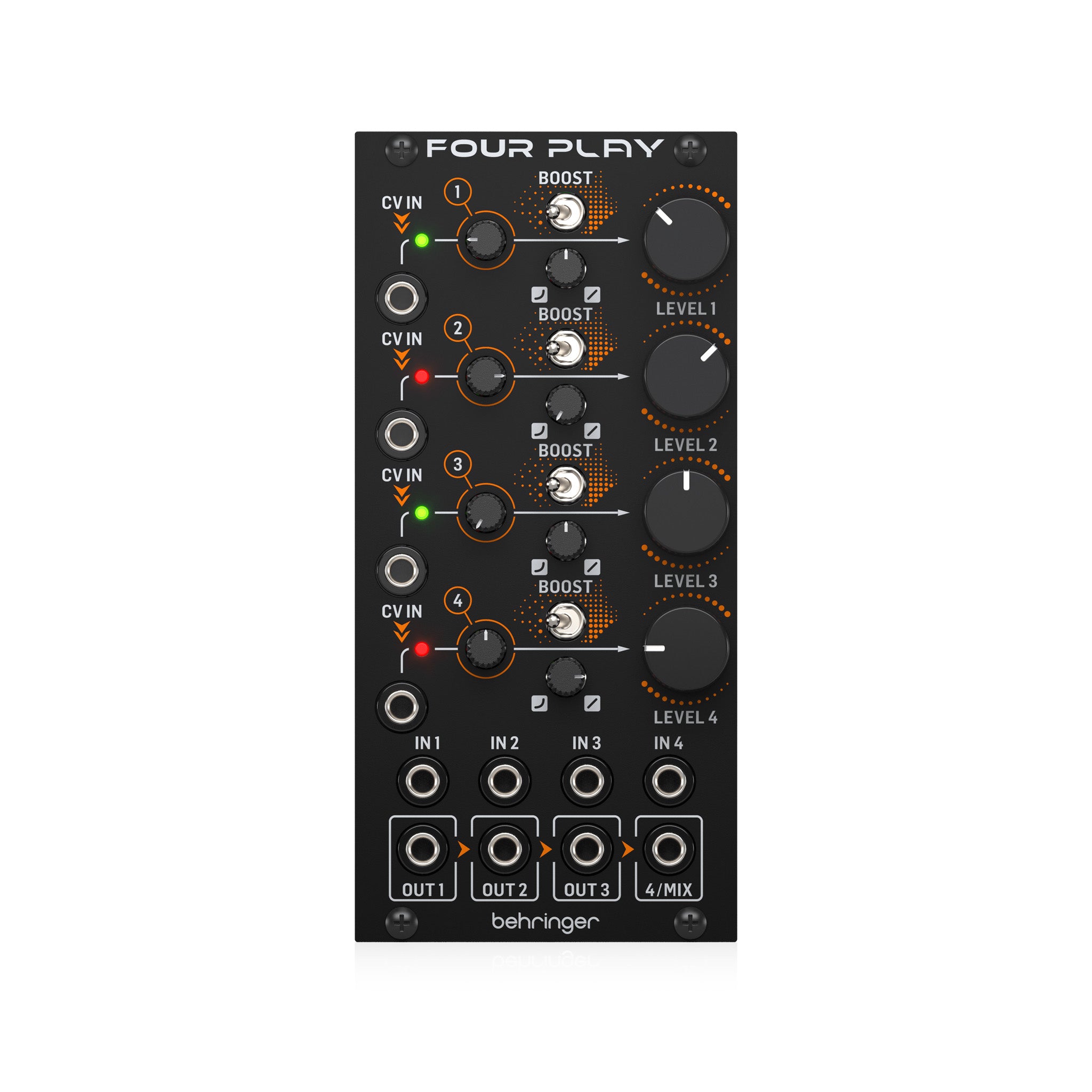 Behringer FOUR PLAY Quad Voltage Controlled Amplifiers & Mixer Module