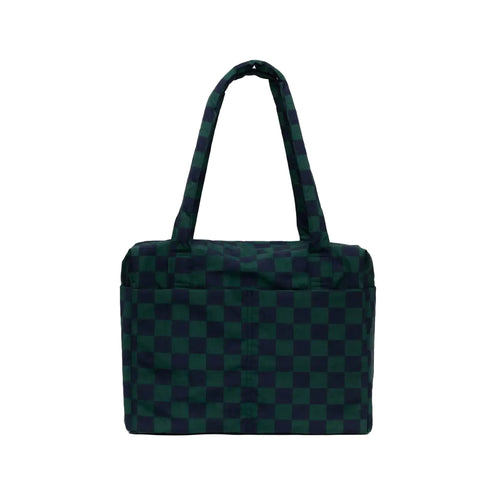 Baggu Small Cloud Carry-On, Navy Green Check