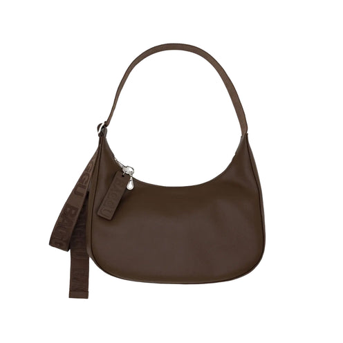 Baggu Medium Recycled Leather Shoulder Bag, Brown