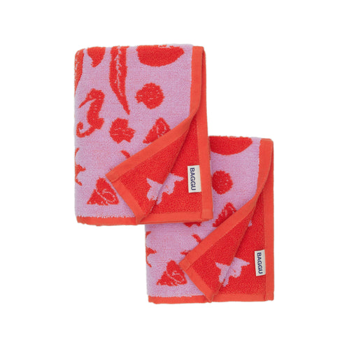 Baggu Hand Towel, Sea Shells, Set of 2