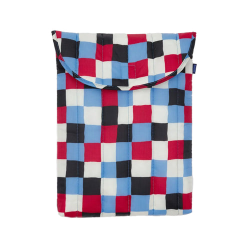 Baggu Puffy 16 inch Laptop Sleeve, Painted Check