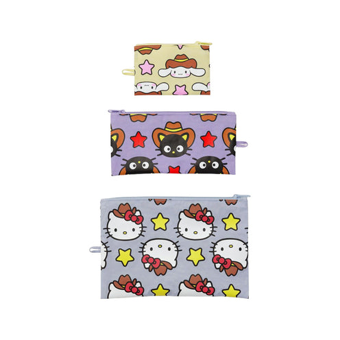 Baggu Flat Pouch Set, Hello Kitty & Friends Western