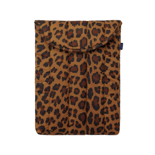 Baggu Puffy 13/14 inch Laptop Sleeve, Leopard