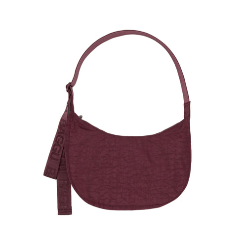 Baggu Medium Nylon Crescent Bag, Mahogany