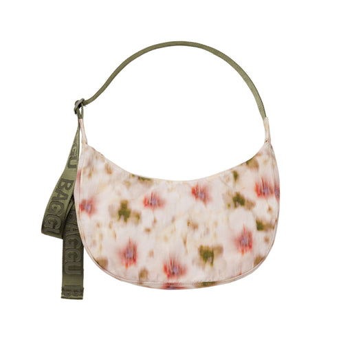 Baggu Medium Nylon Crescent Bag, Abstract Floral