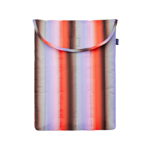 Baggu Puffy 16 inch Laptop Sleeve, Gradient Stripe Poppy & Lilac