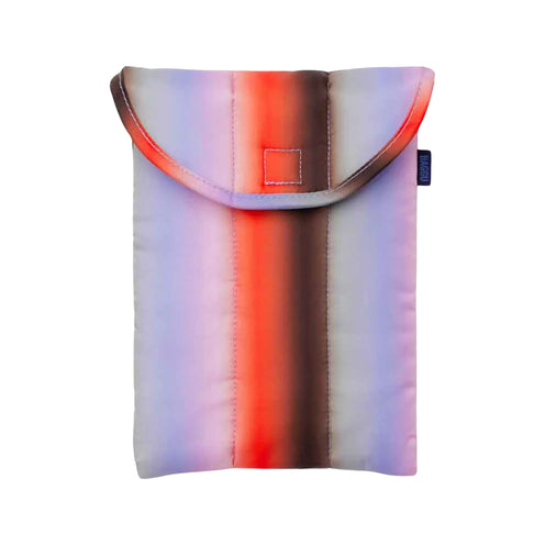Baggu Puffy 8 inch Tablet Sleeve, Gradient Stripe Poppy & Lilac