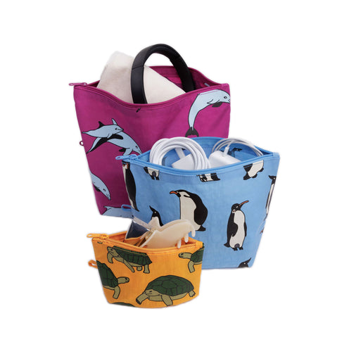 Baggu Go Pouch Set, Vacation Animals