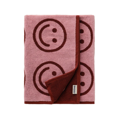 Baggu Bath Towel, Blush Happy