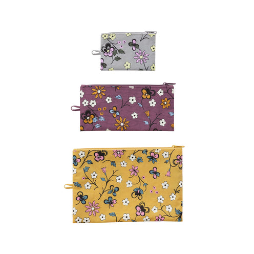 Baggu Flat Pouch Set, Wildwood Mix