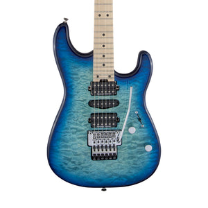 Charvel MJ SD1 24 HSH Electric Guitar w/Floyd Rose, Maple FB, Caribbean Burst