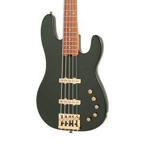 Charvel Pro-Mod San Dimas Bass JJ V Bass Guitar, Maple FB, Lambo Green Metallic